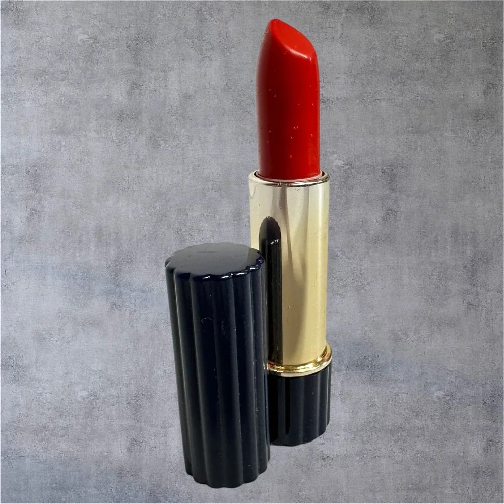 Estee‎ Lauder All-Day Lipstick Womens Classic Red Fluted Gold Case